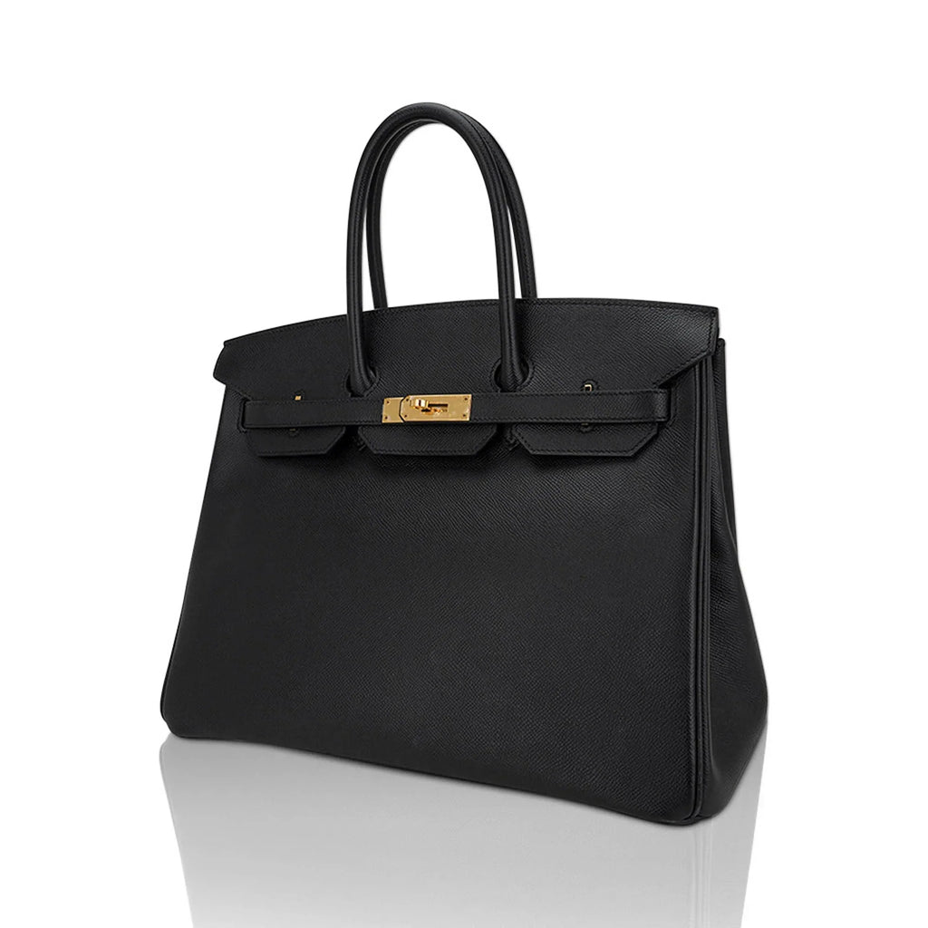 Birkin 35 Bag Black Epsom Leather with Gold Hardware