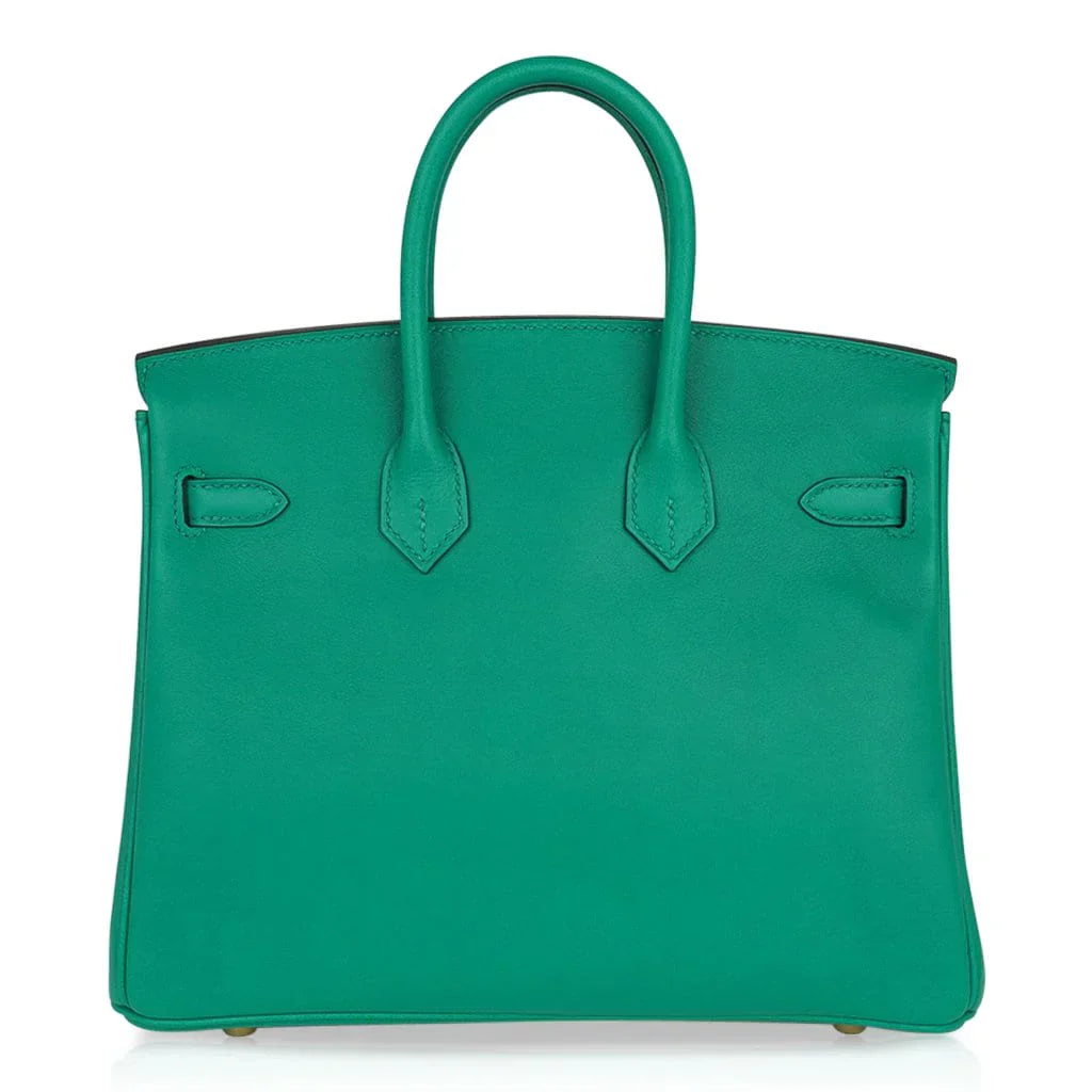Birkin 25 Bag Vert Vertigo Swift Gold Hardware