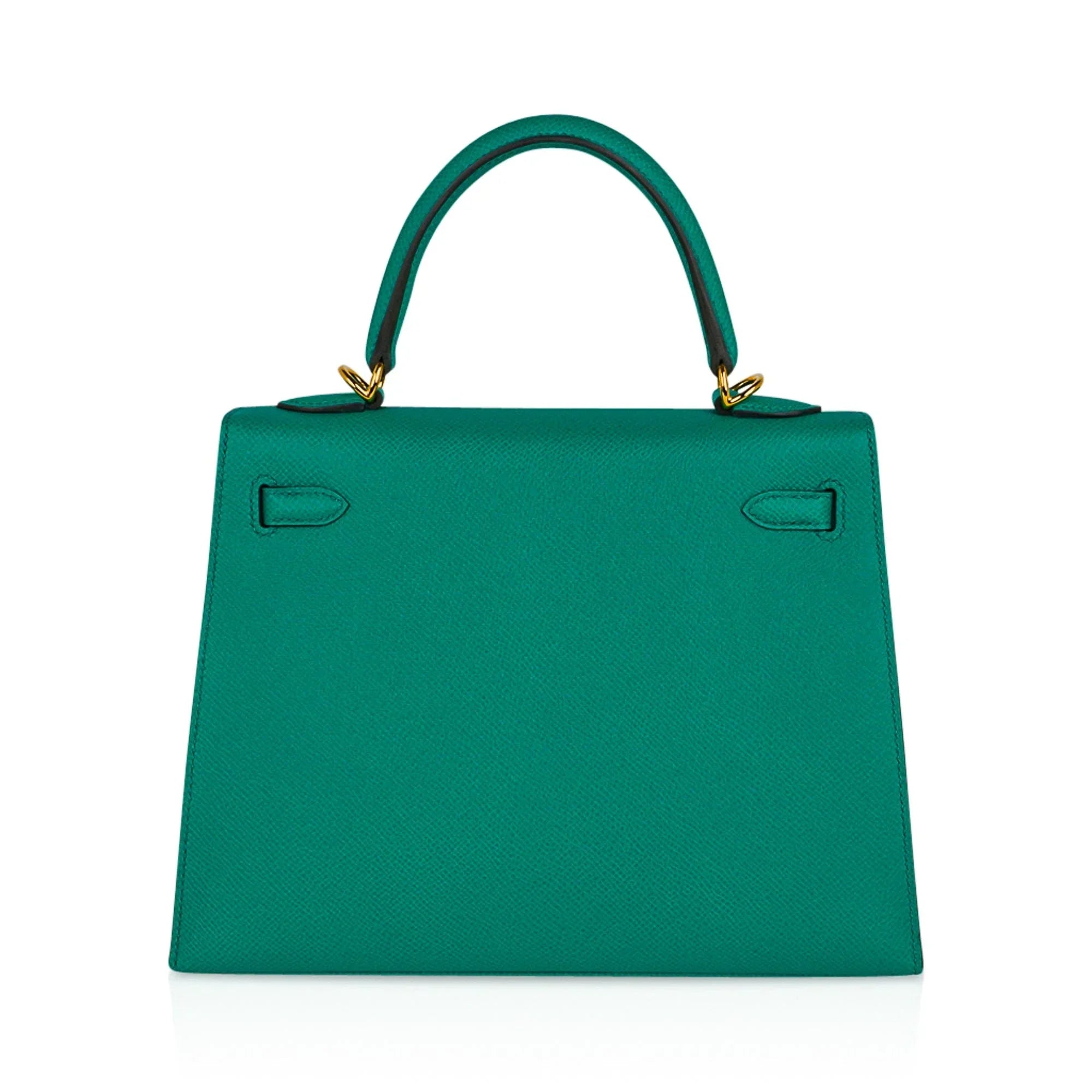 Kelly 25 Sellier Bag Jade Epsom Leather with Gold Hardware