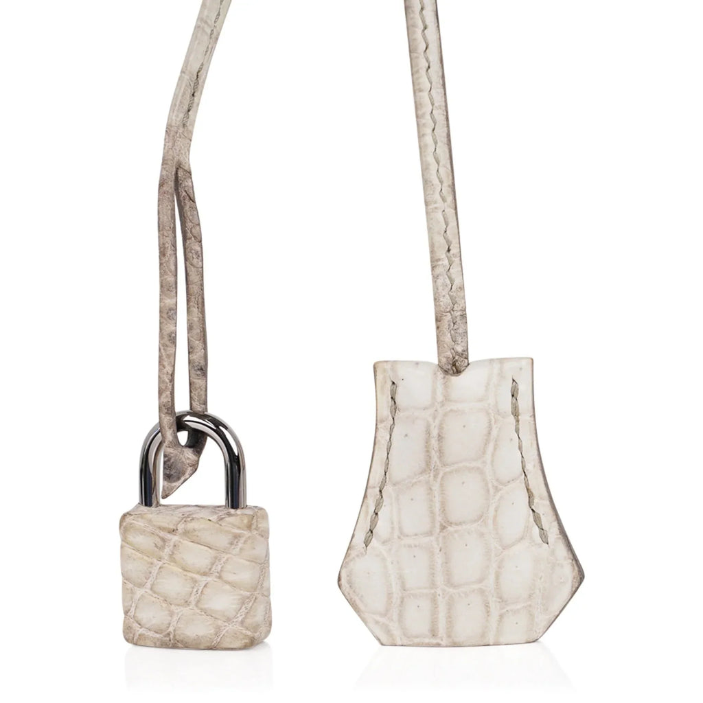 Limited Edition Kelly 32 Bag in Himalaya Crocodile with Palladium Hardware