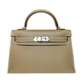 Kelly Sellier Craie and Trench Epsom Brushed Palladium Hardware