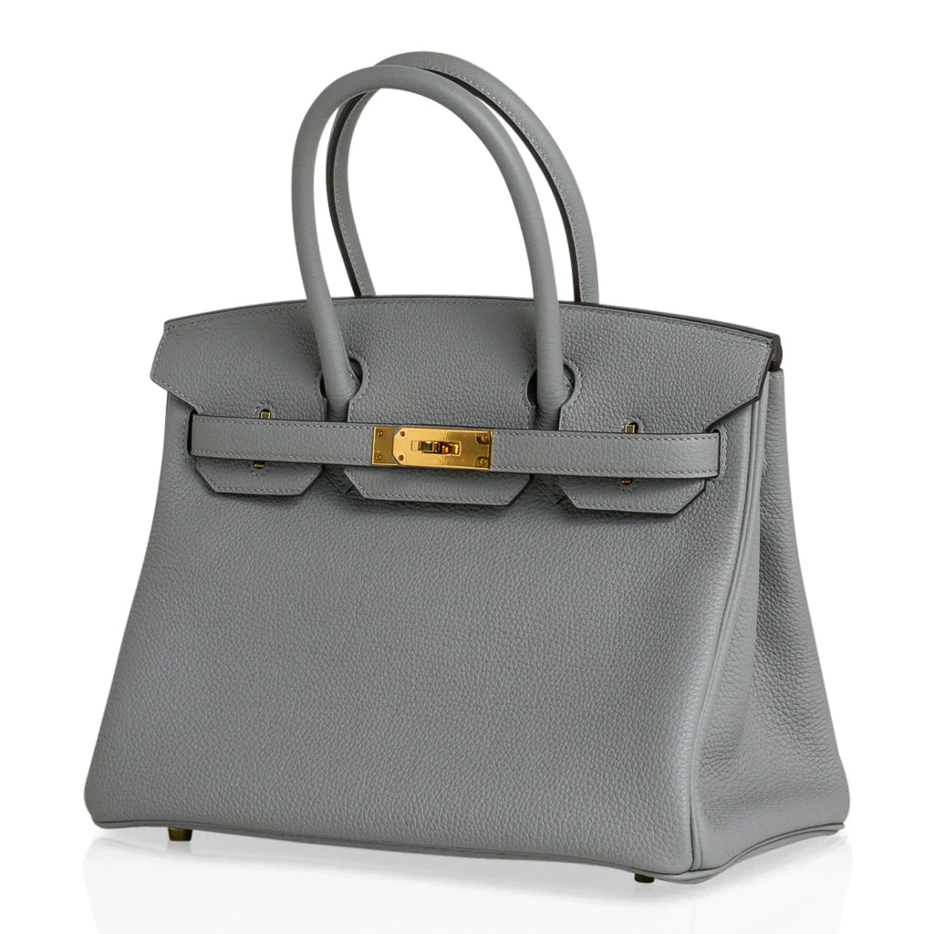 Birkin 30 Bag Gris Mouette Gold Hardware Togo Leather