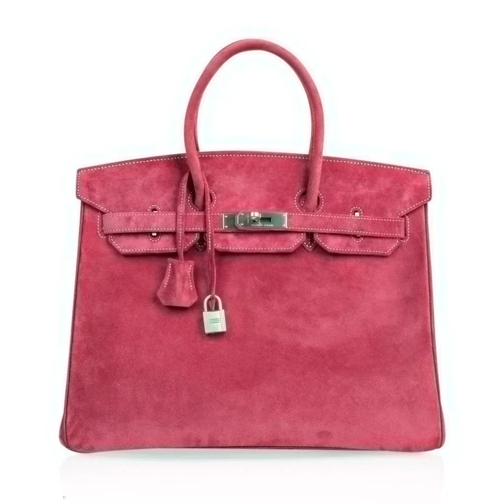 Birkin 35 Bag Fuchsia Pink Doblis Palladium Rare