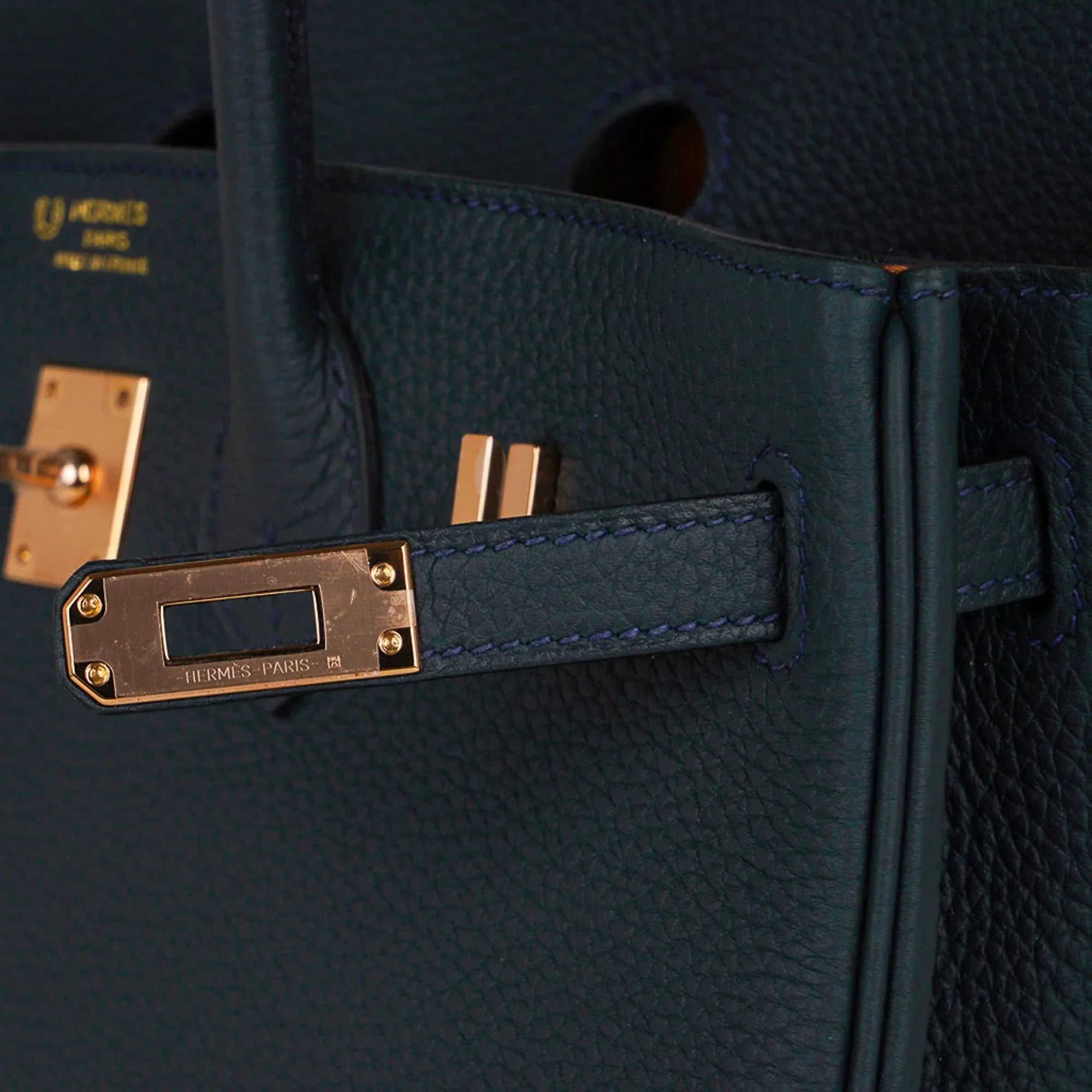 Special Order HSS Birkin 25 Bag Vert Cypress Togo Leather with Rose Gold Hardware