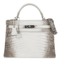 Limited Edition Kelly 32 Bag Himalaya Crocodile with Palladium Hardware
